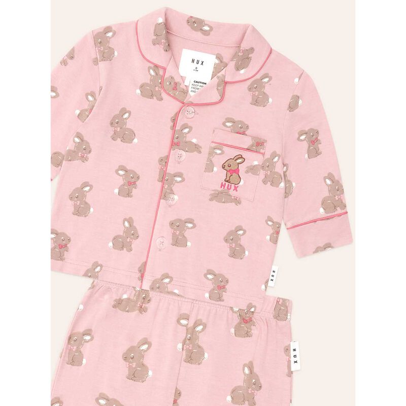 Huxbaby Dusty Pink Bunny Pj Set 3-8Y image number 2